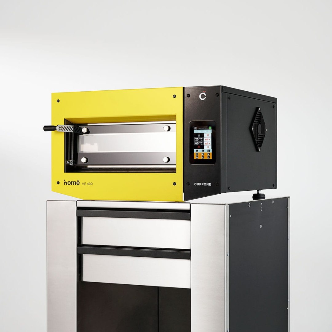 Piec do pizzy jednokomorowy dotykowy 400x400 mm Żółty Resto Quality Cuppone HE400/1 TS/FY